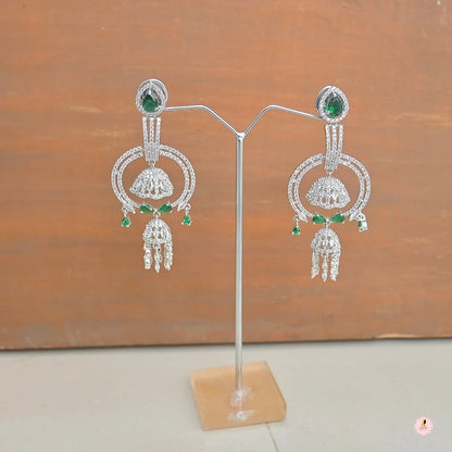 Sia Designer AD Jhumka Earrings