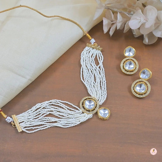 Ritu Stylish Polki Pearl Set