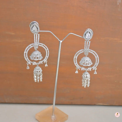 Sia Designer AD Jhumka Earrings