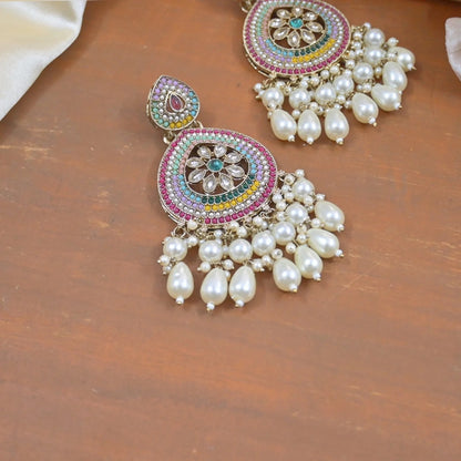 Sohini Colorful Chandbali Earrings for Her