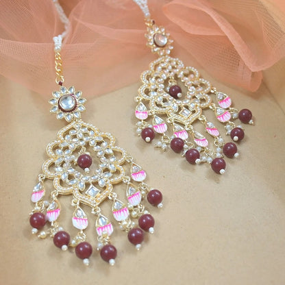 Sanjana Light Weight Meenawork Sahara Earrings