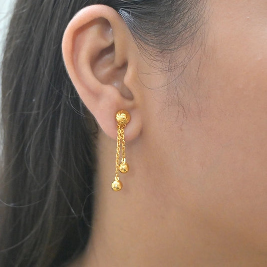 Premium Next to Real Gold Dangling Earrings