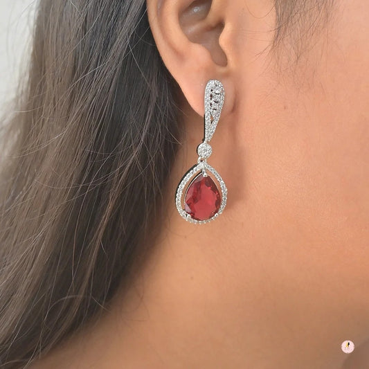 Amelia Dangling AD Silver Earrings