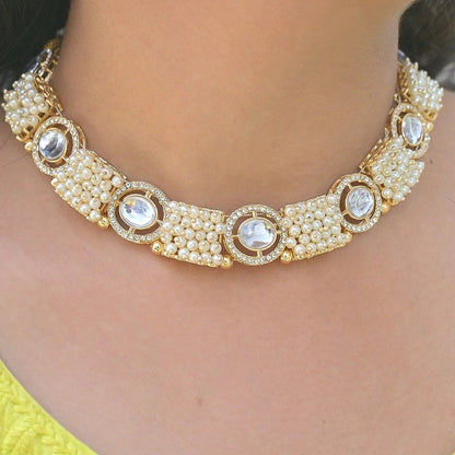 Shreya Polki Style Pearl Jewellery Set