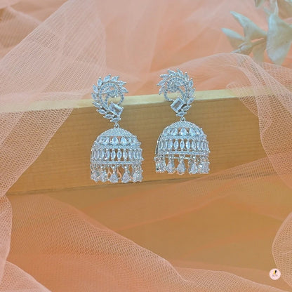 Chloe Cute Silver Jhumkas