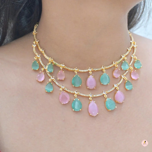 Maheep AD 2 Layer Jewellery Set