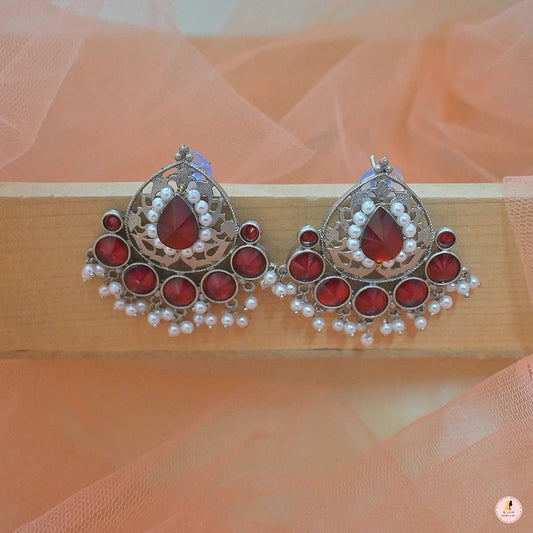 Premium Silver Colorful Unique Earrings