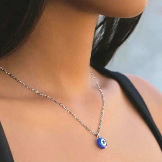 Silver Evil Eye Chain