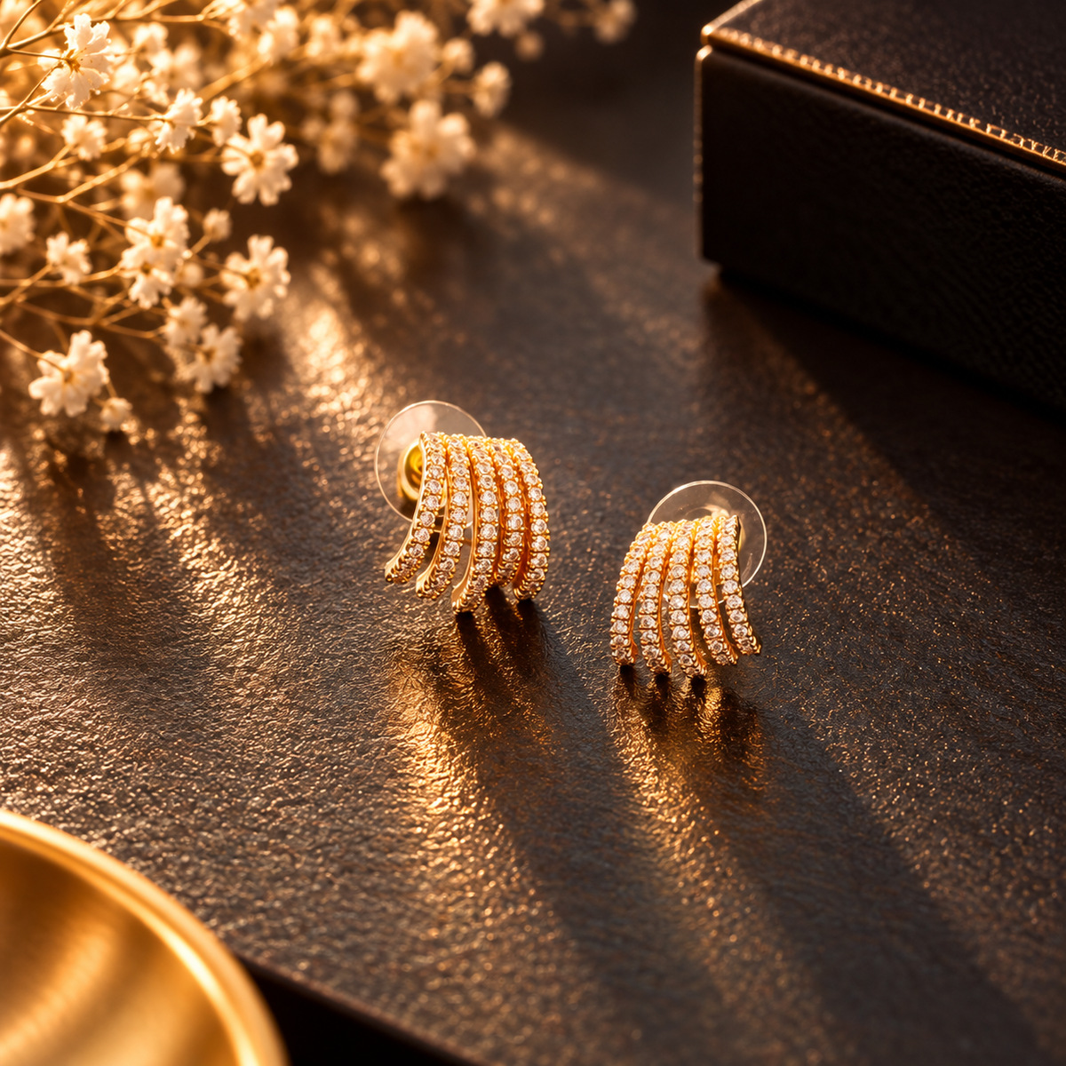 Rose Gold AD Huggies for Her - 2