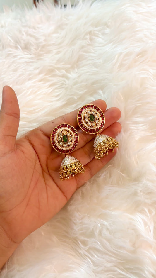 Minnie Rajwadi Heritage Copper Jhumkas