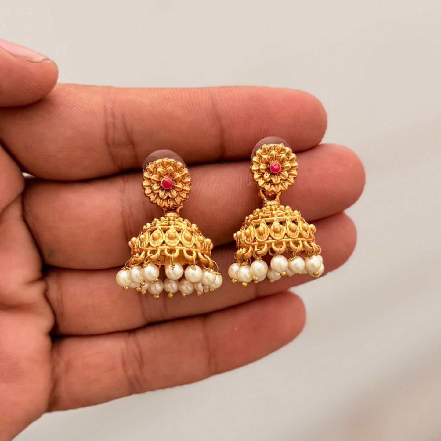 Dainty Small Size Gold Jhumkas