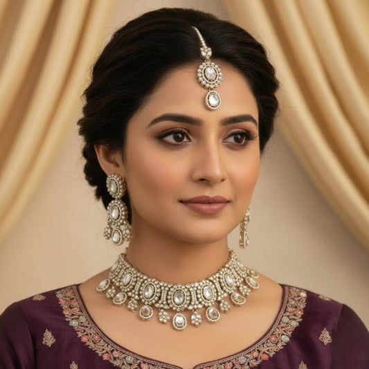 Siara Polki Style Choker Set