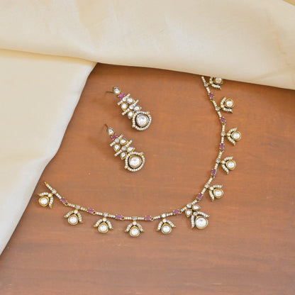 Anaita Sleek AD Polki Jewellery Set