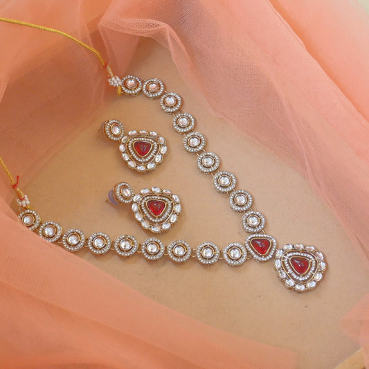 Samaira Polki Style Necklace Set