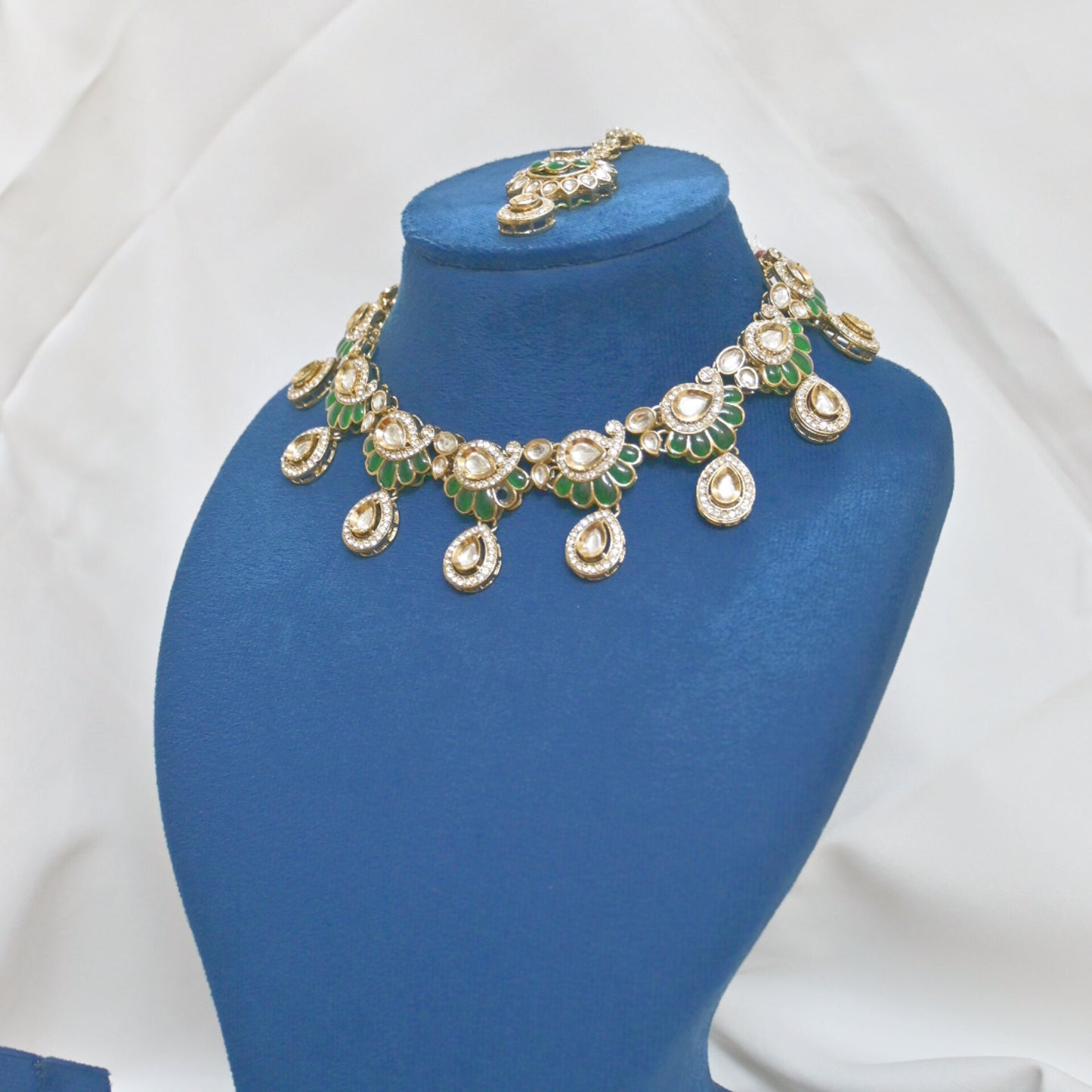 Sharmin Meenawork Neckset with Earrings Teeka