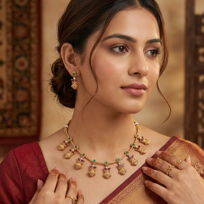 Sahana Sleek Copper Neckpiece for Her