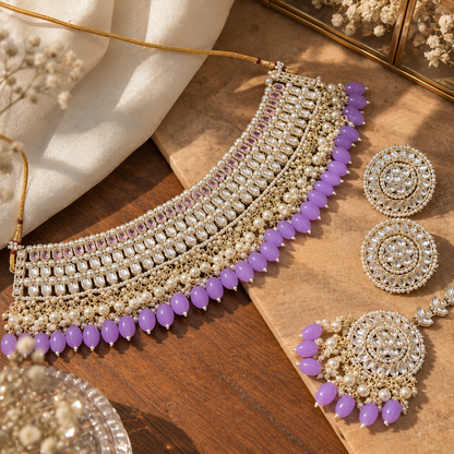 Aashi Light Gold Plated Choker Set