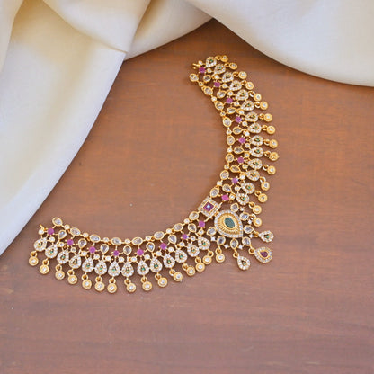 Radha Gold Plated AD Jewellery Set