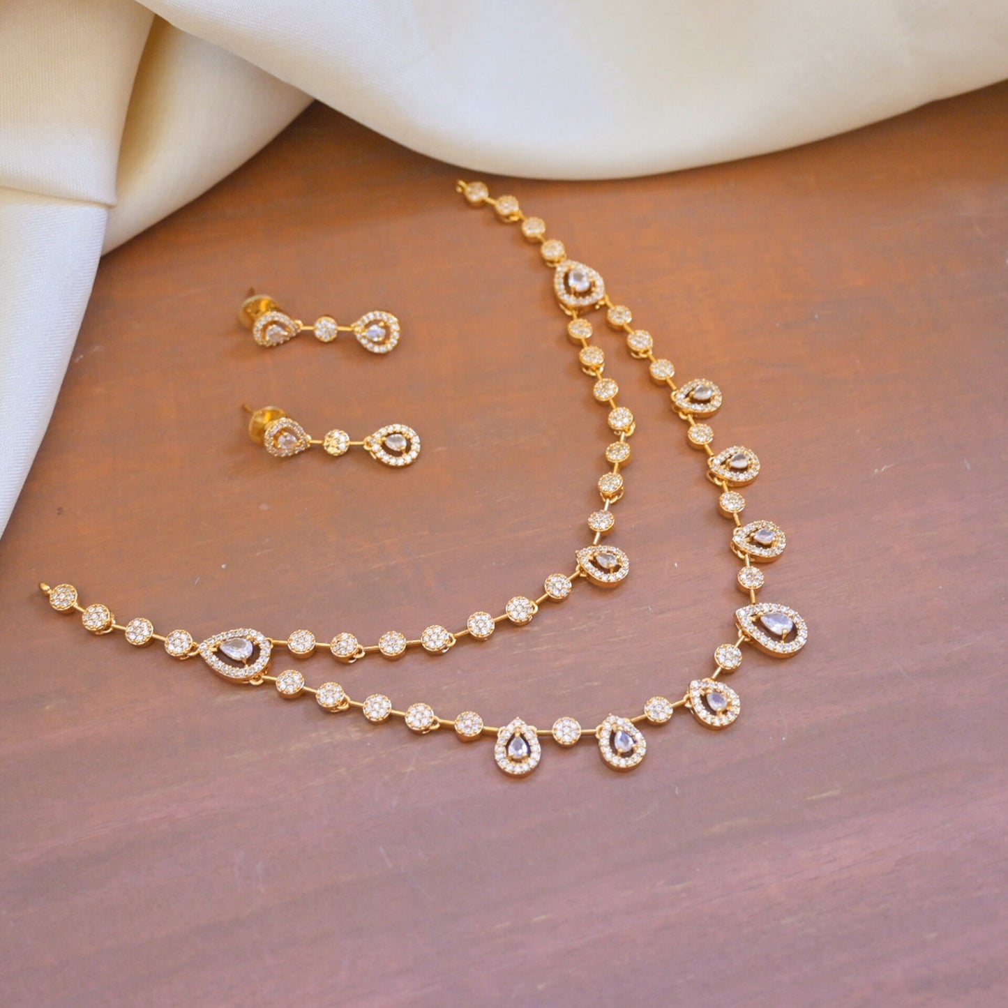 Akshara Gold Plated Two Layered AD Set