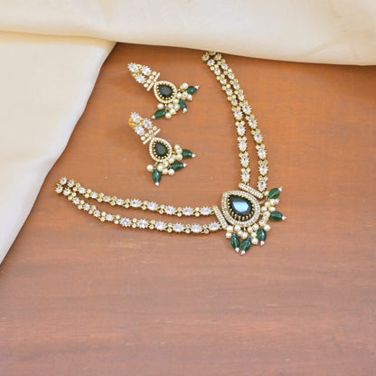 Inaaya Antique AD Jewellery Set