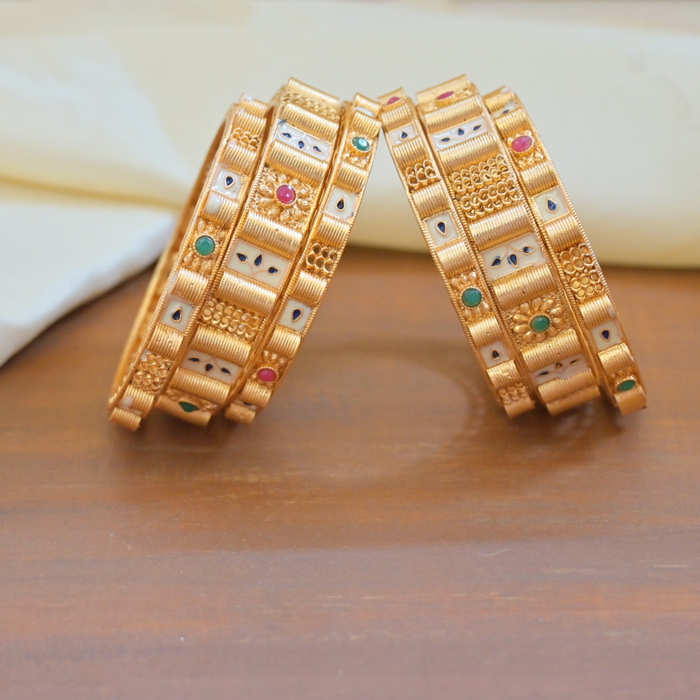 Rajwadi Heritage Bangle Set ( Set of 6 )