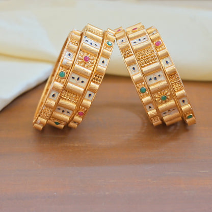 Rajwadi Heritage Bangle Set ( Set of 6 )