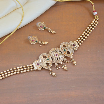 Pranshi Copper Rajwadi Choker