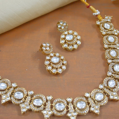 Aatika Polki Style Premium Sleek Neckset