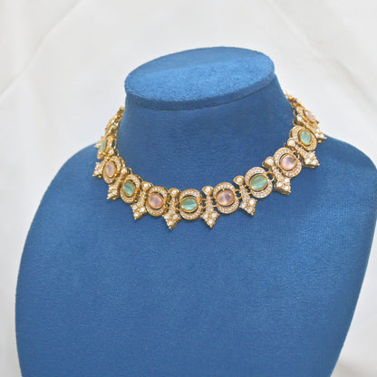 Aatika Polki Style Premium Sleek Neckset