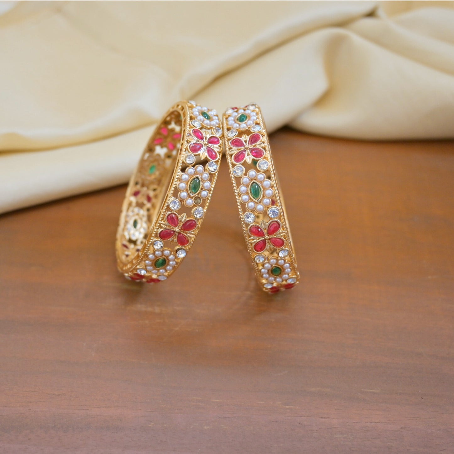 Rajasthani Kundan Bangles for Her