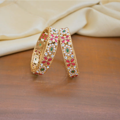 Rajasthani Kundan Bangles for Her
