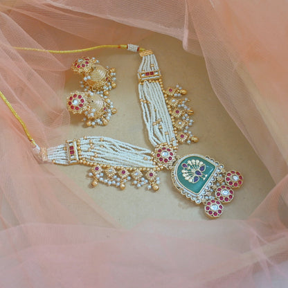 Shailee Heritage Rajwadi Necklace Set for Her