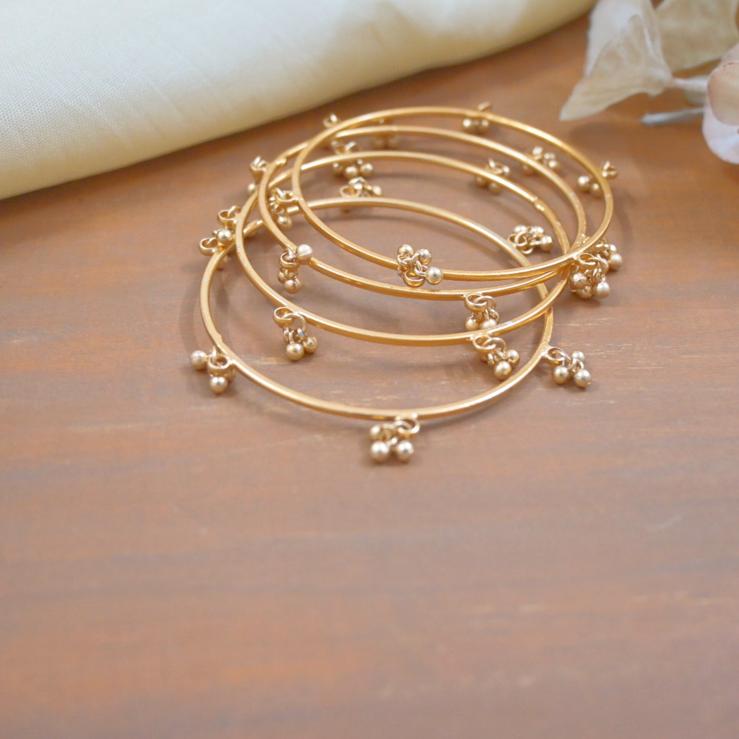 Minimal Ghungroo Bangles ( Set of 4 )
