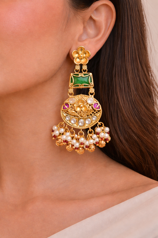 Kanika Kashmiri Chaandbali Earrings