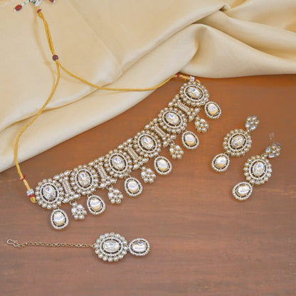 Siara Polki Style Choker Set