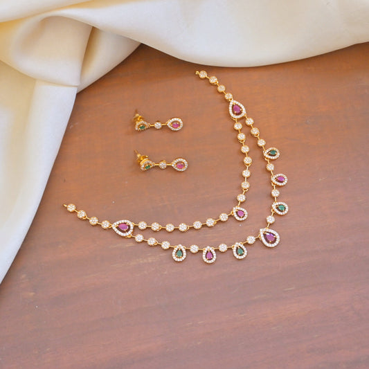 Akshara Gold Plated Two Layered AD Set