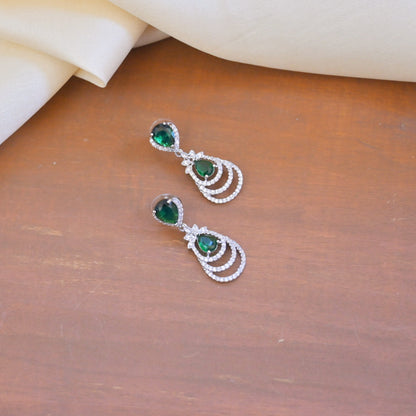 Dainty Pearl Drop Silver AD Earrings