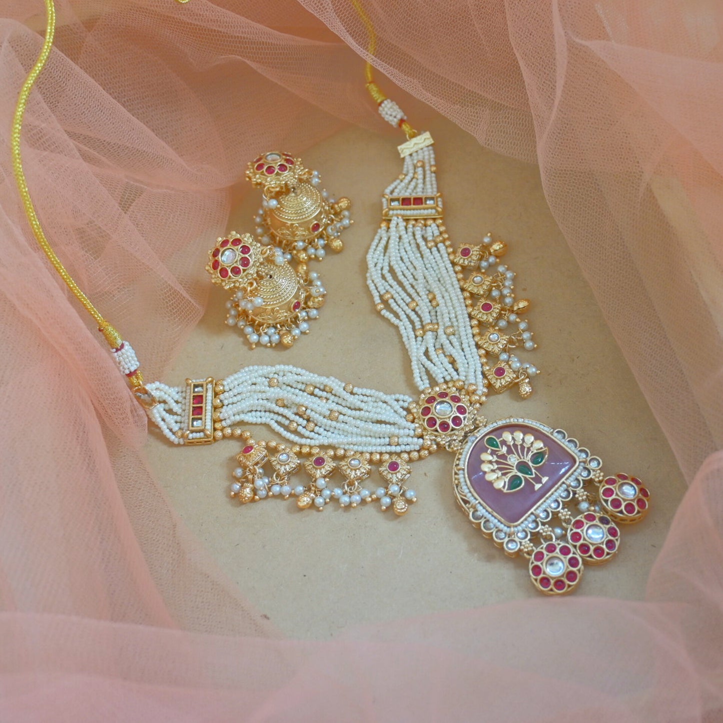 Shailee Heritage Rajwadi Necklace Set for Her