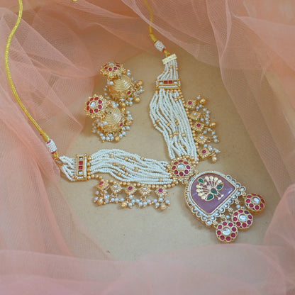 Shailee Heritage Rajwadi Necklace Set for Her