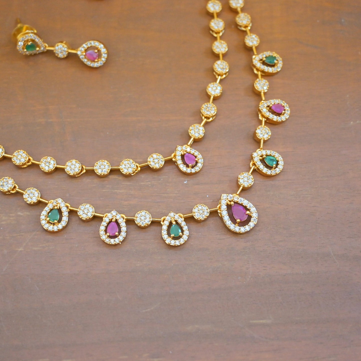 Akshara Gold Plated Two Layered AD Set