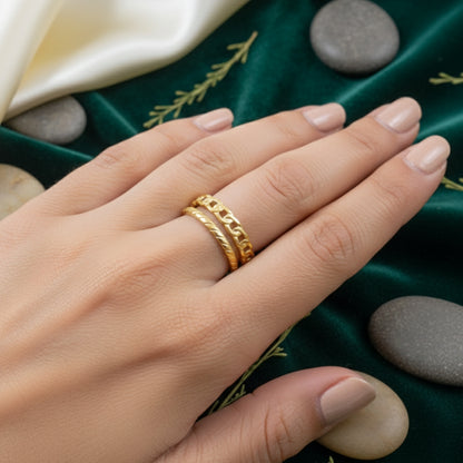 18K Gold Plated Adjustable Ring