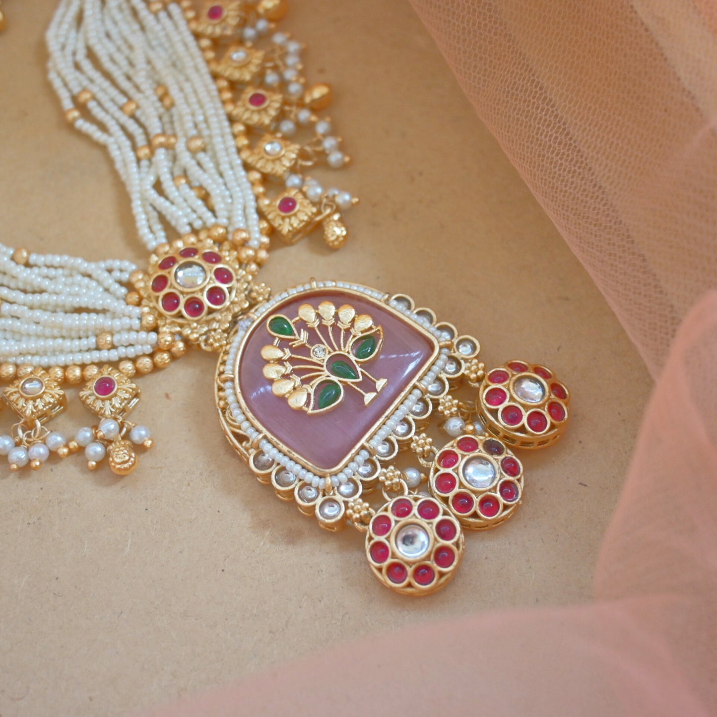 Shailee Heritage Rajwadi Necklace Set for Her