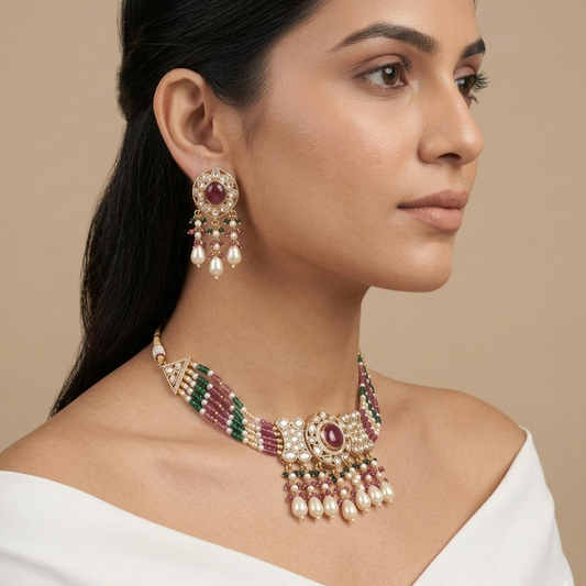 Vamika Monali Poli Set - Multicolor