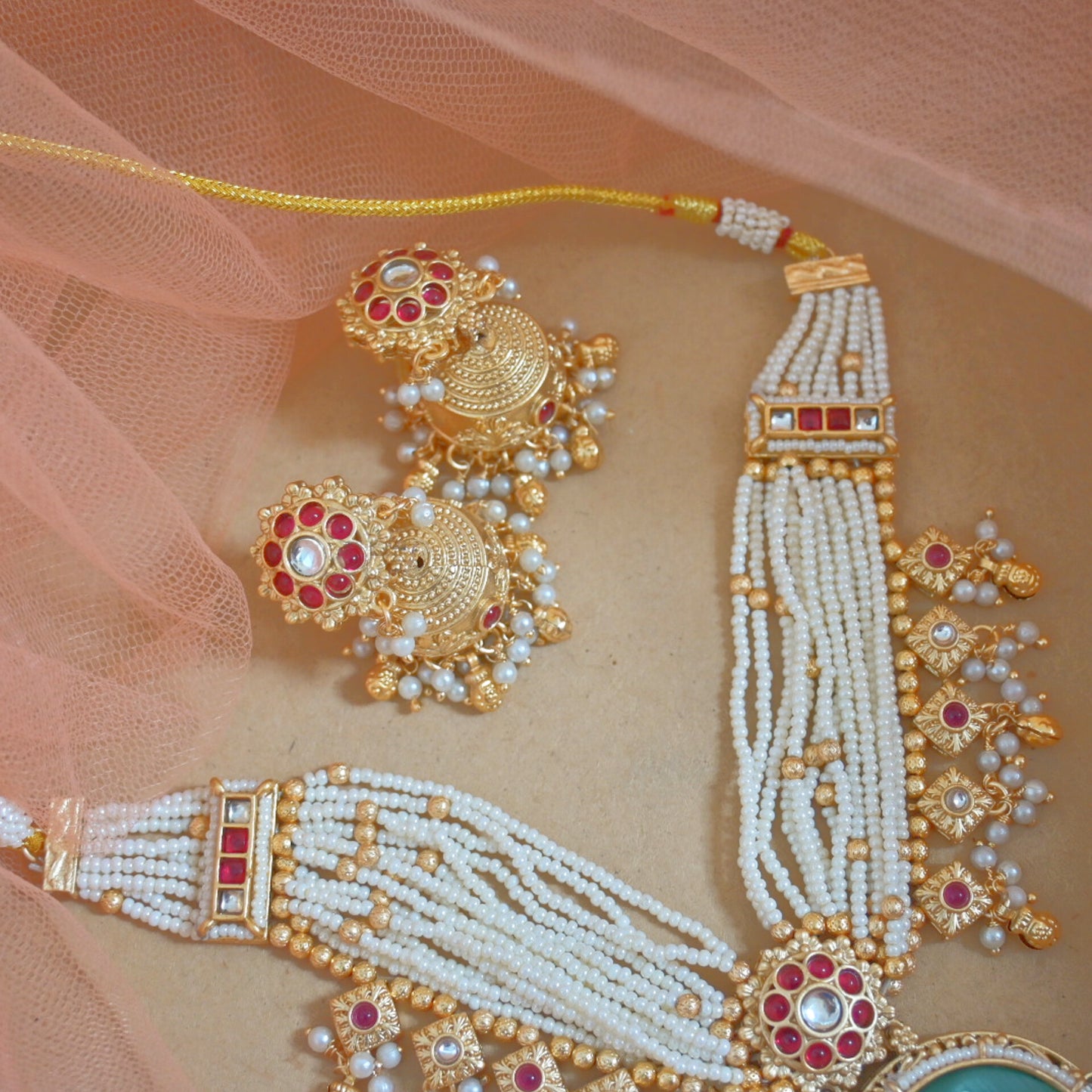Shailee Heritage Rajwadi Necklace Set for Her