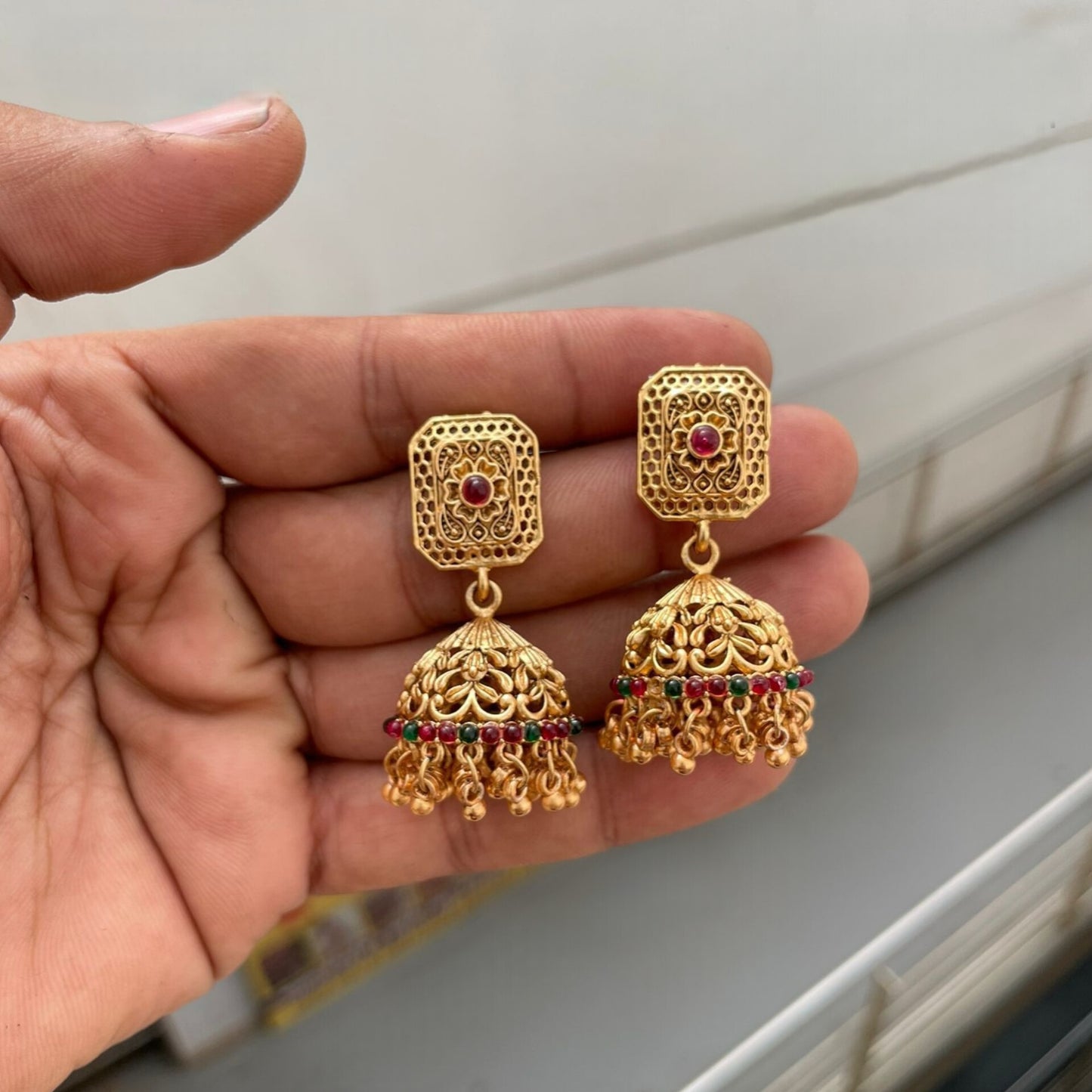 Copper Jhumkas for Her