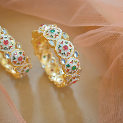 Traditional Meenakari Kadas ( Set of 2 )