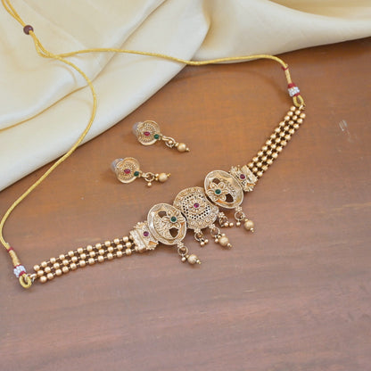 Pranshi Copper Rajwadi Choker