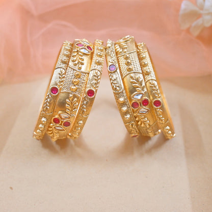 Rajwadi Bangle Set ( Set of 6 )