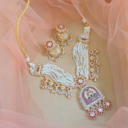 Shailee Heritage Rajwadi Necklace Set for Her