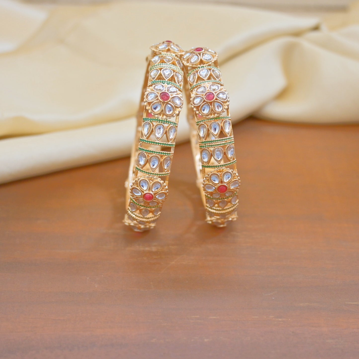 Party Wear Kundan Bangles for Her